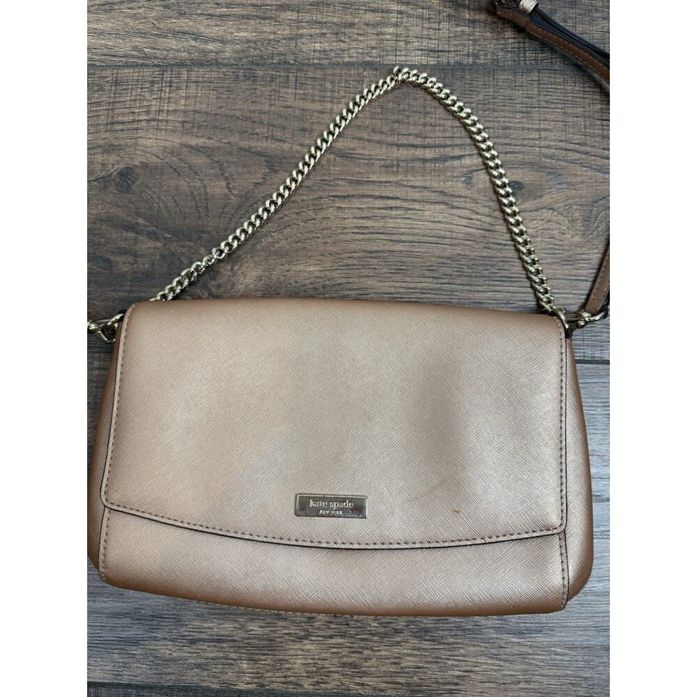 Kate Spade New York Greer Laurel Way Rose Gold Saffiano Leather Crossbody Bag - Picture 2 of 8